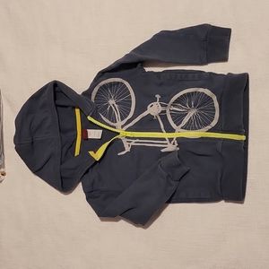 Tea 2T zip pocket hoodie bicycle slate grey
